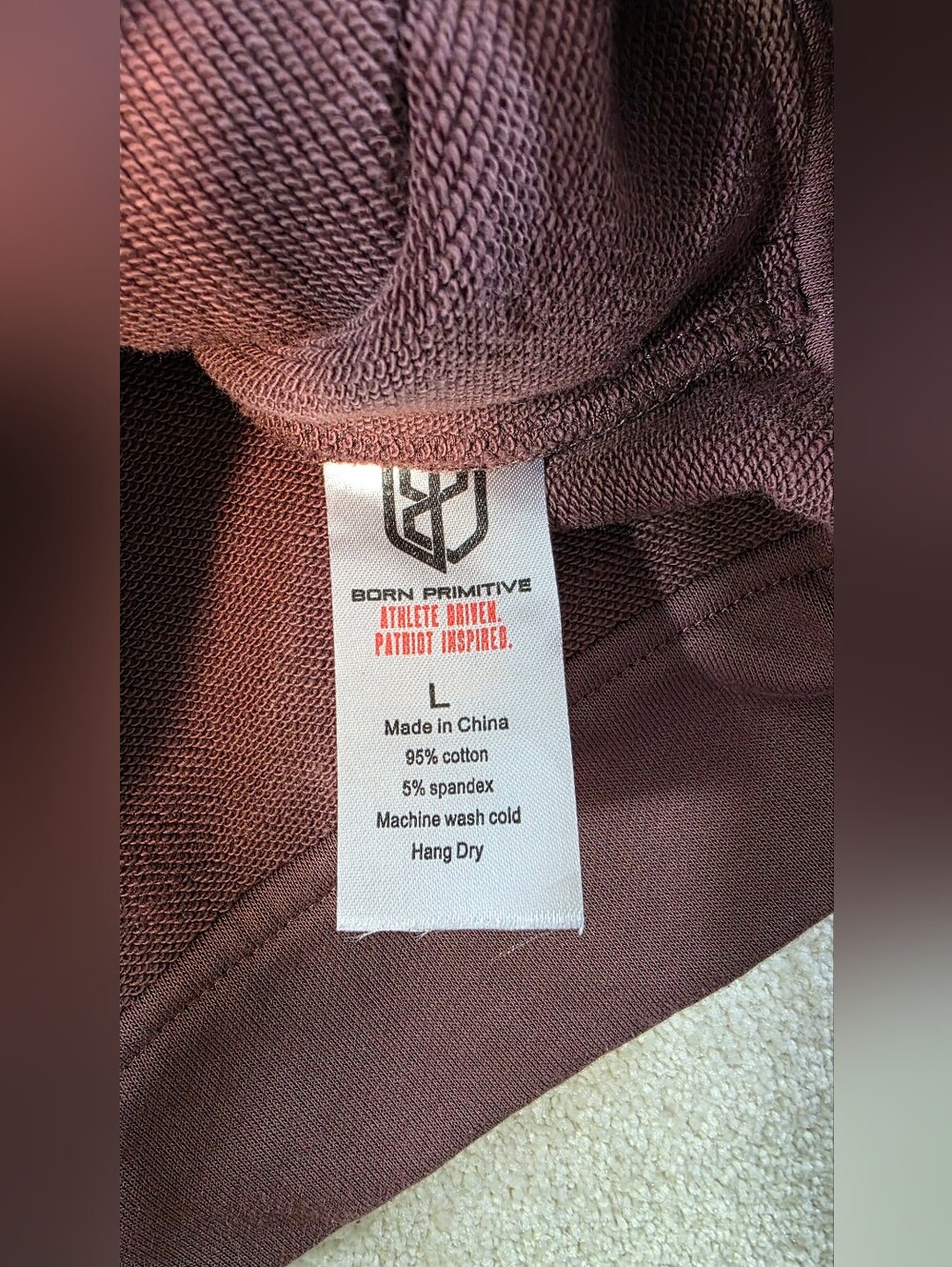 Born Primitive Purple 1/4 Zip Cropped Hoodie Raw Distressed Seams Womens L - Picture 8 of 9
